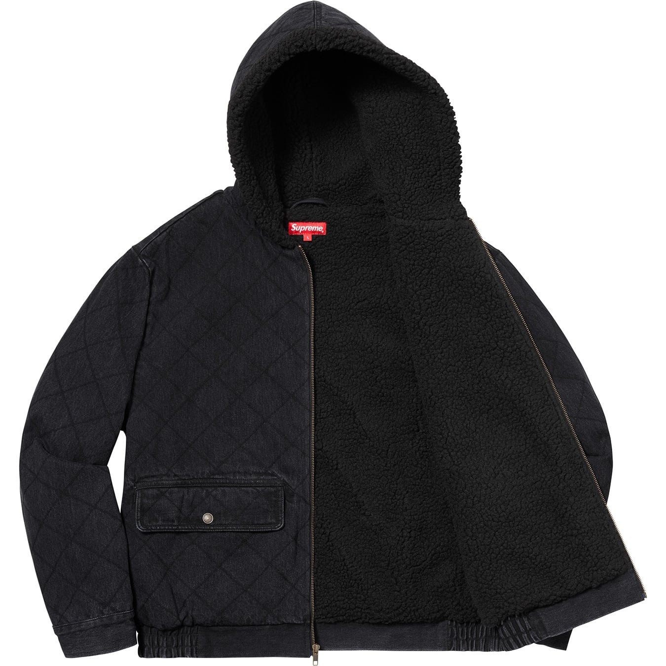 Quilted Denim Pilot Jacket view 3